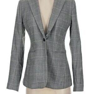 Banana Republic Gray Plaid Women’s Blazer - Size 6